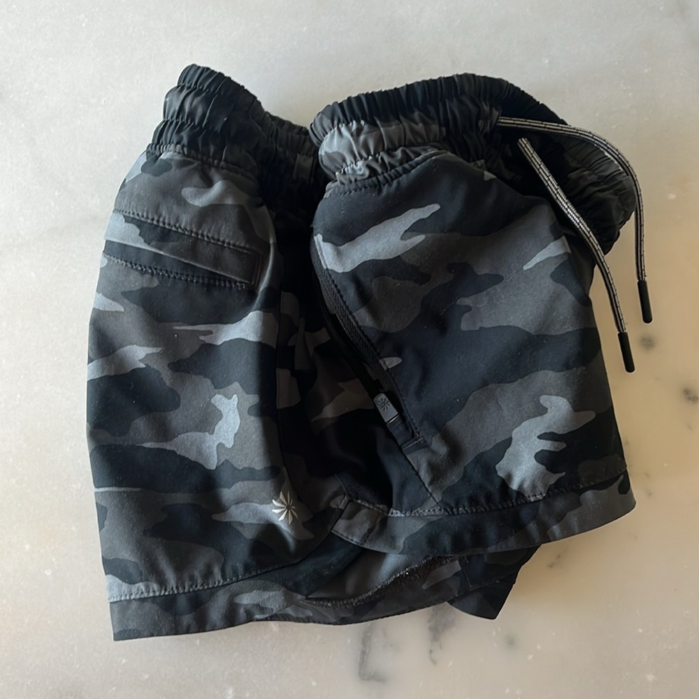 Athleta || Girls Black Camo Athletic Shorts - Picture 5 of 5